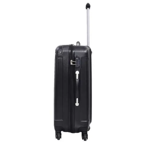 3 Pcs GLOBALWAY Luggage Trolley Case Set Black