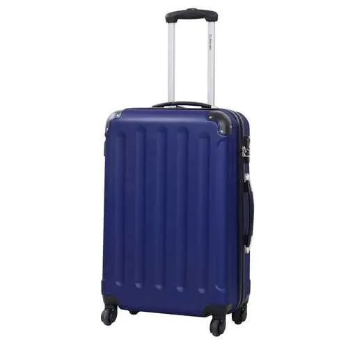 3 Pcs GLOBALWAY Luggage Trolley Case Set Dark Blue