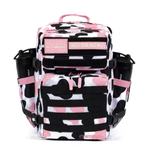 35L Backpack Pink Black Cow