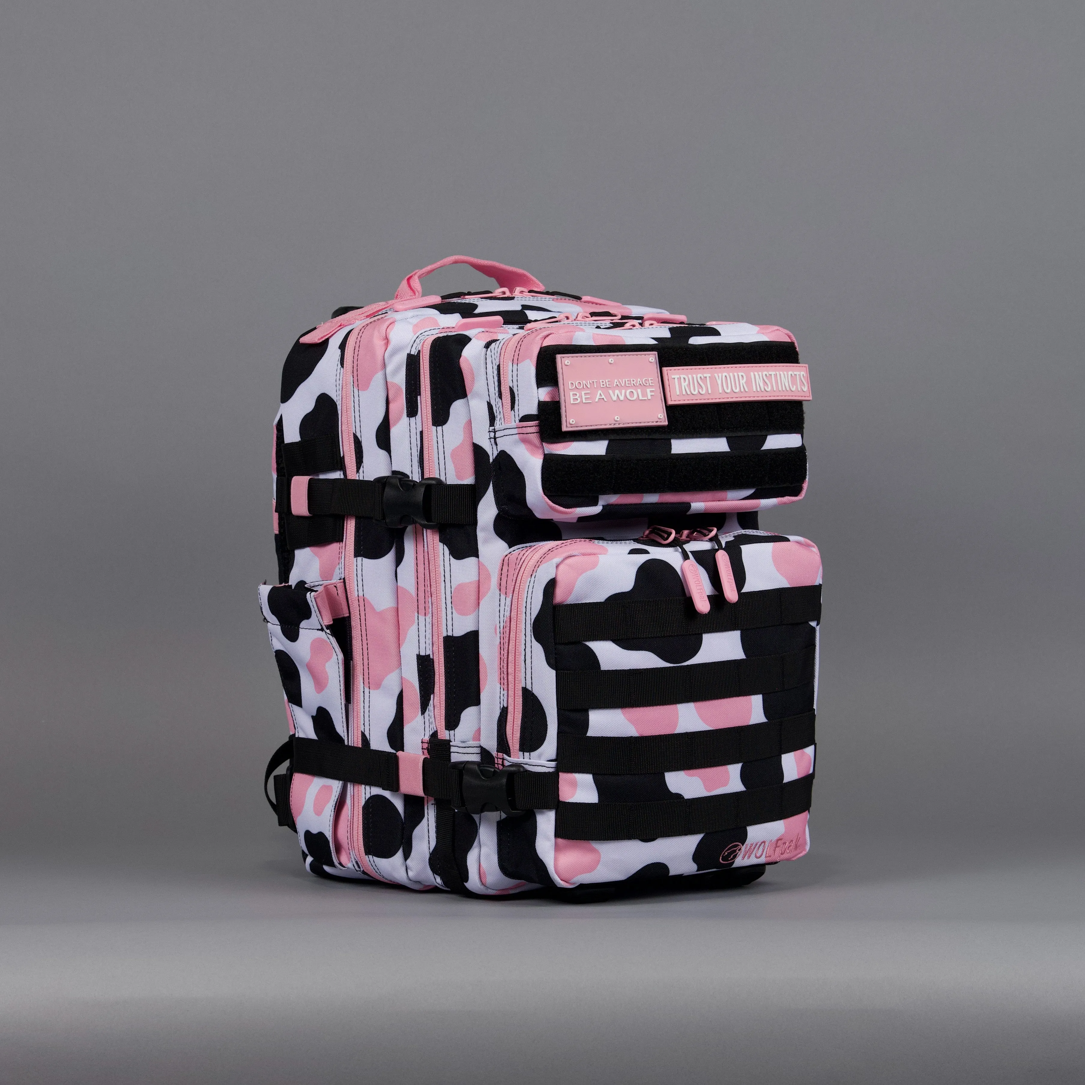 35L Backpack Pink Black Cow