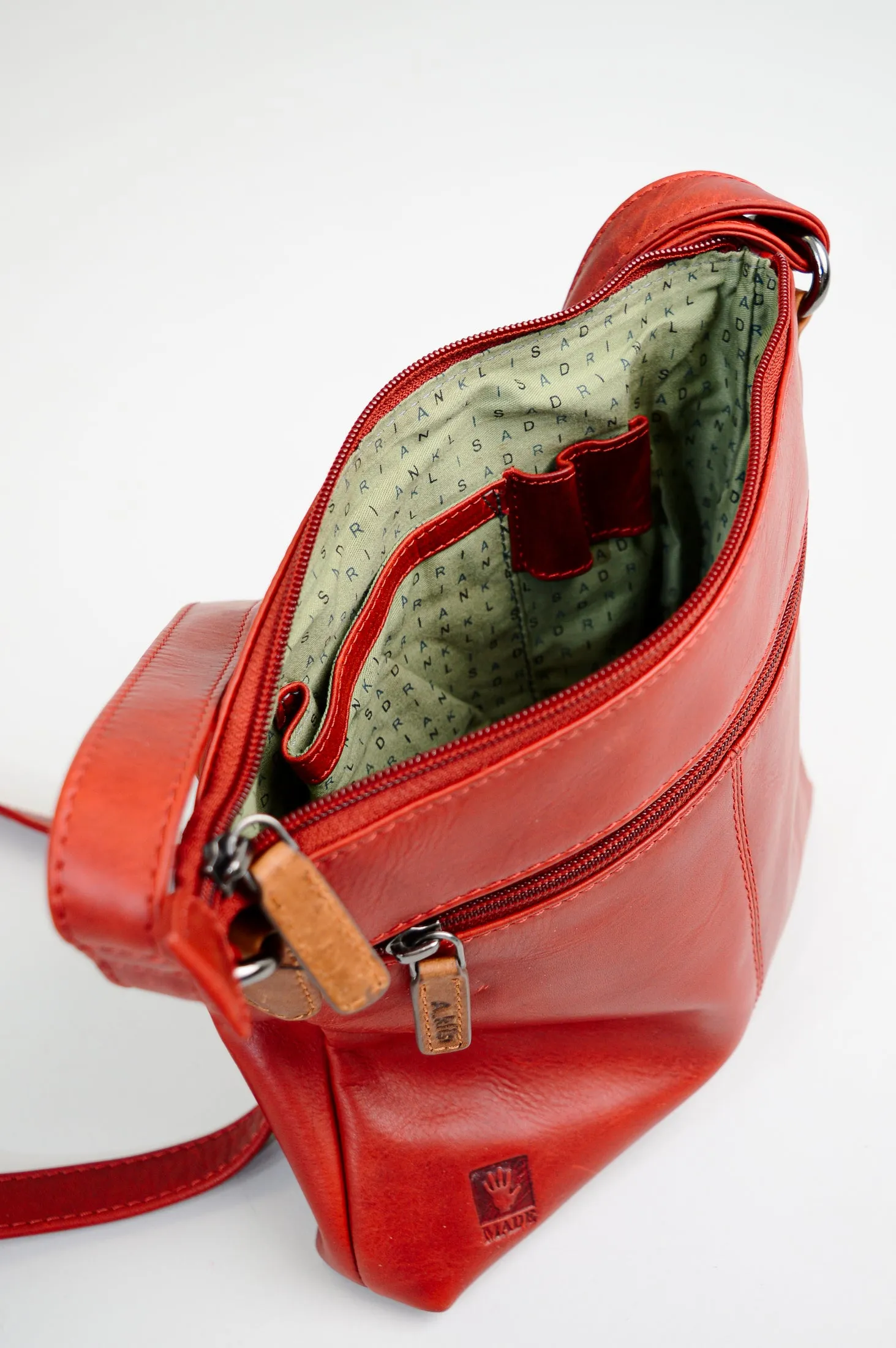 Adrian Klis 1740 Purse, Red/Tan, Leather