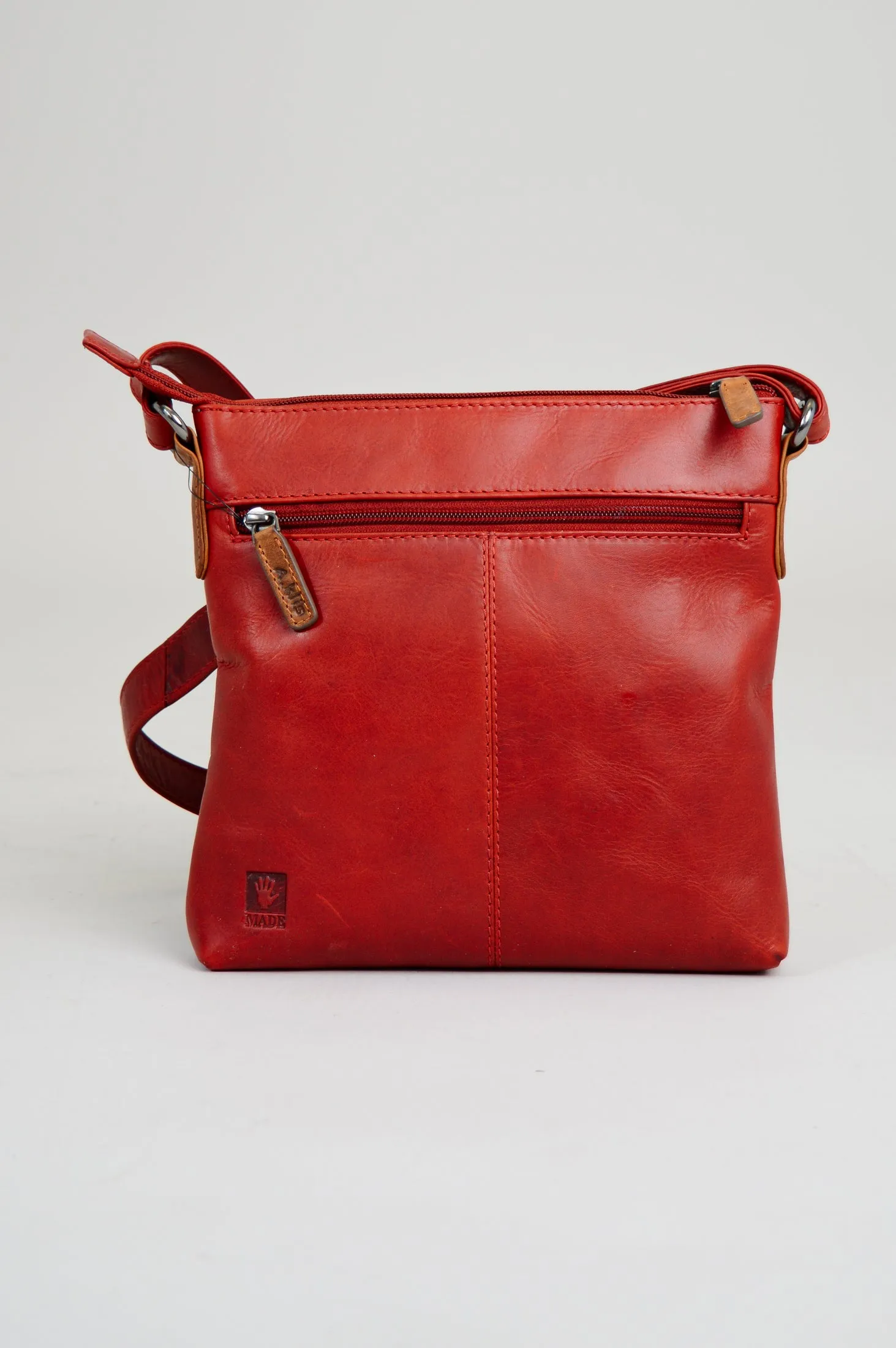 Adrian Klis 1740 Purse, Red/Tan, Leather