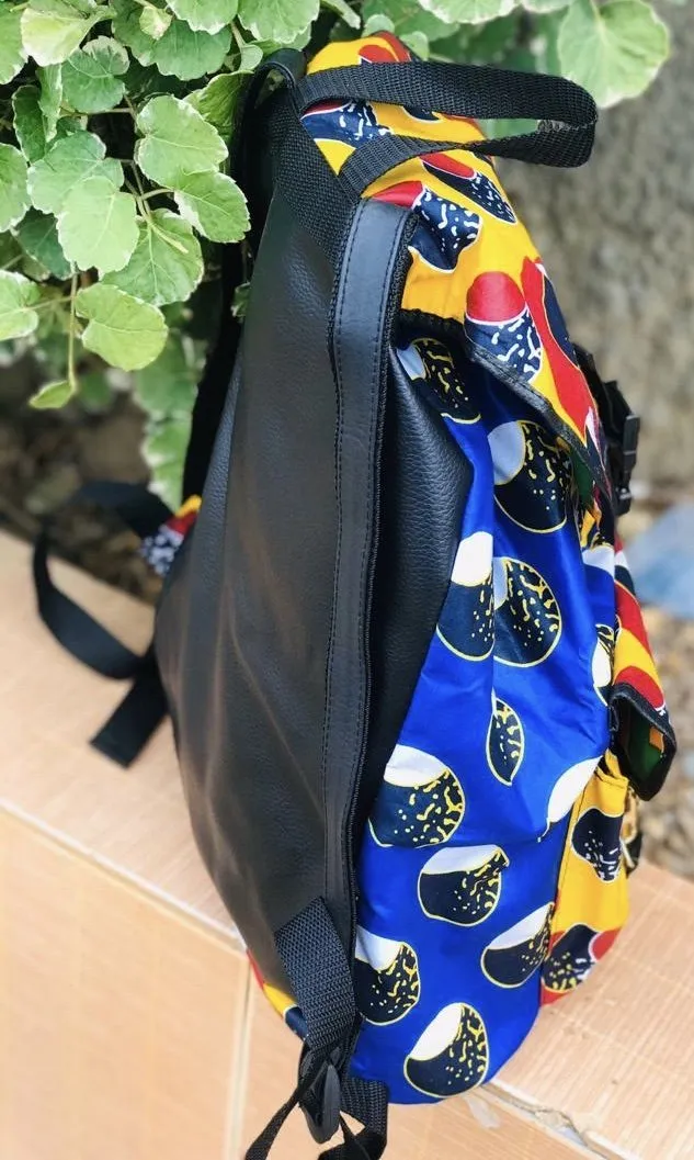 African Print Backpack