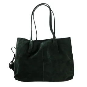 Ain't No Slouch Tote in Black Forest Suede