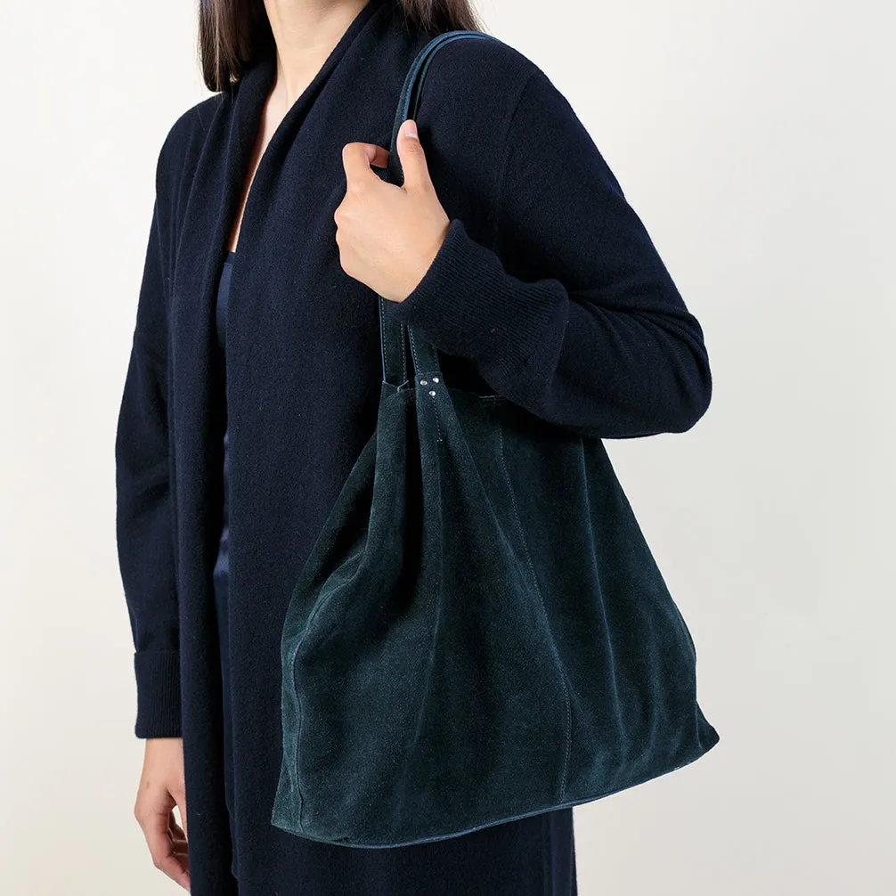 Ain't No Slouch Tote in Black Forest Suede