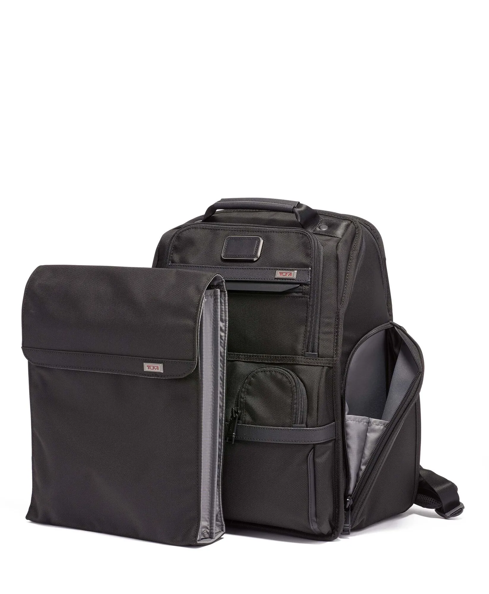 Alpha 3 Compact Laptop Brief Backpack -  Black