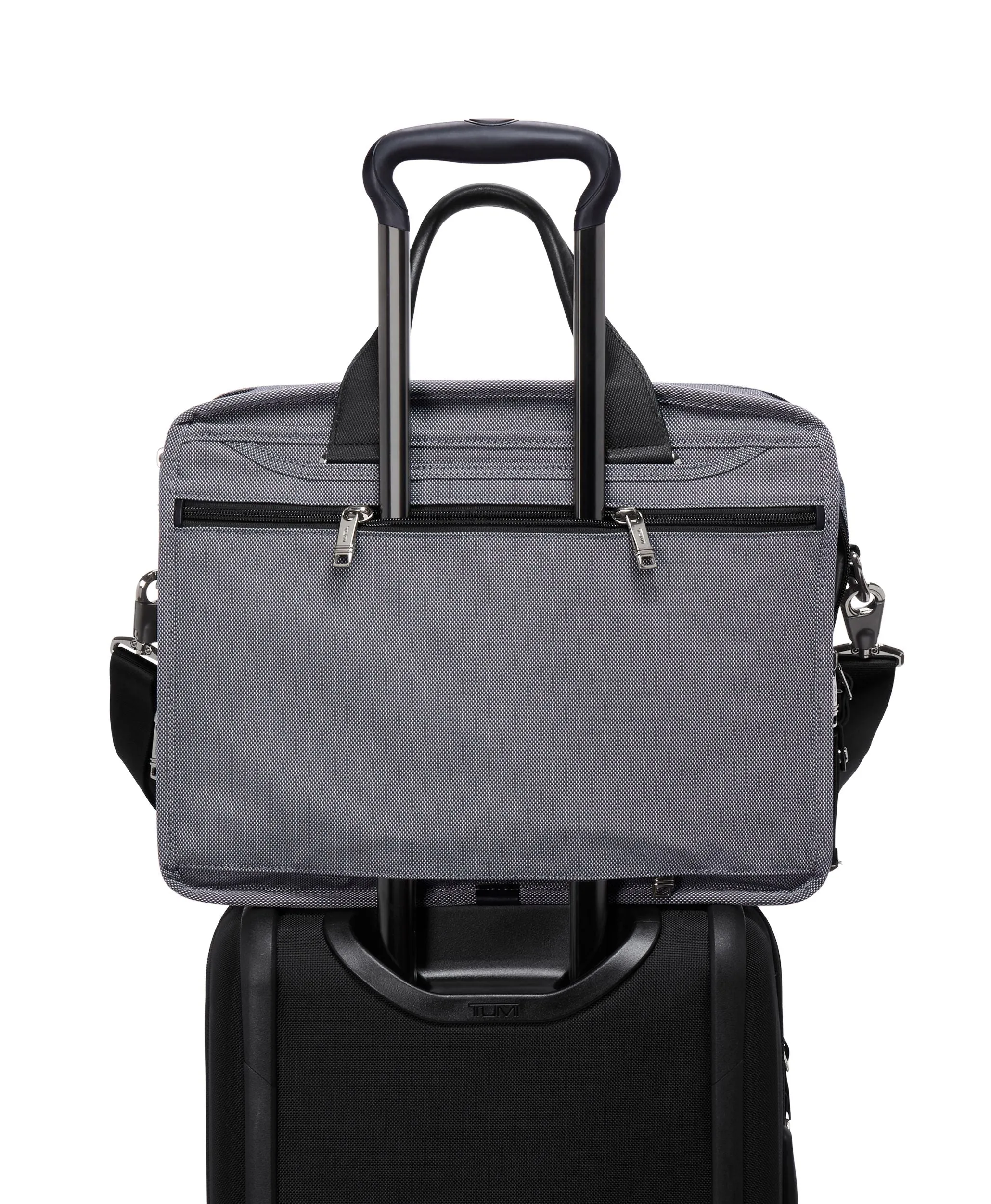 ALPHA X Expandable Organizer Laptop Brief - Meteor Grey