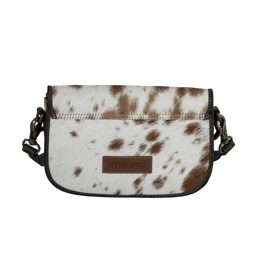 Angus Ridge Leather & Hairon Bag in Light Hair-on Hide