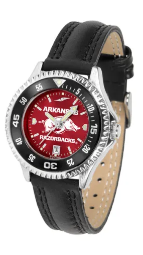 Arkansas Razorbacks Competitor Ladies Watch - AnoChrome - Color Bezel