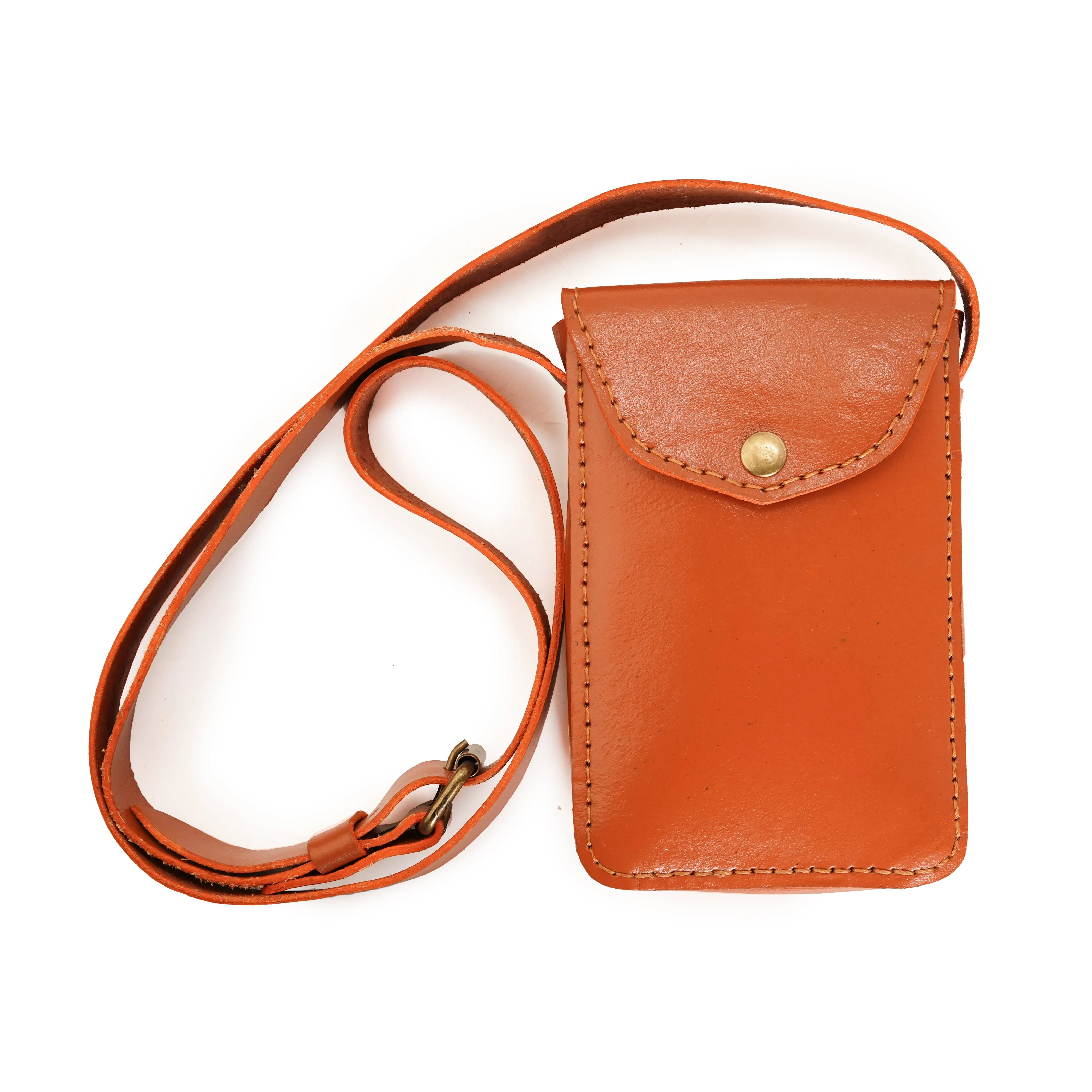 Authentic Leather Phone Holster with Shoulder Strap