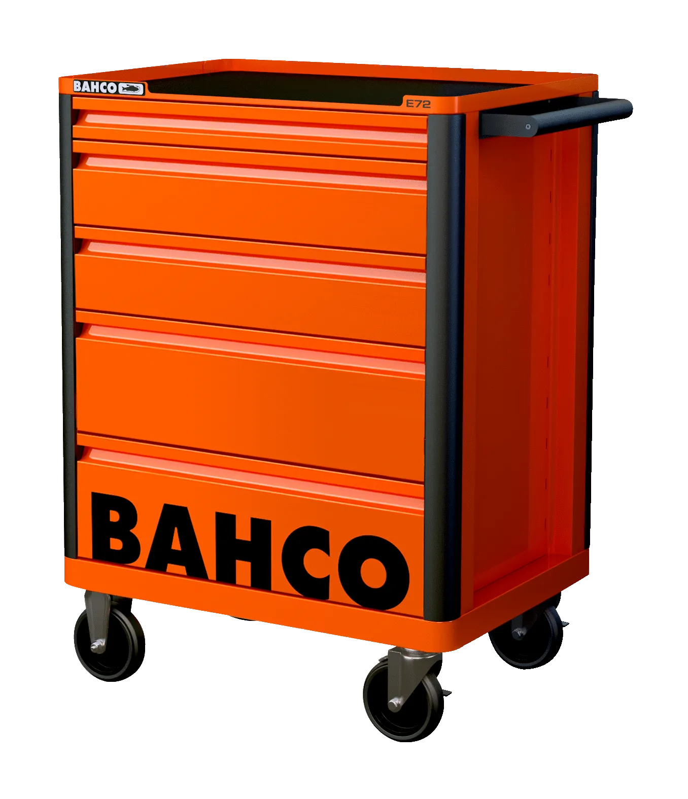 Bahco 1472K5 E72 5 Drawer Orange Mobile Roller Cabinet