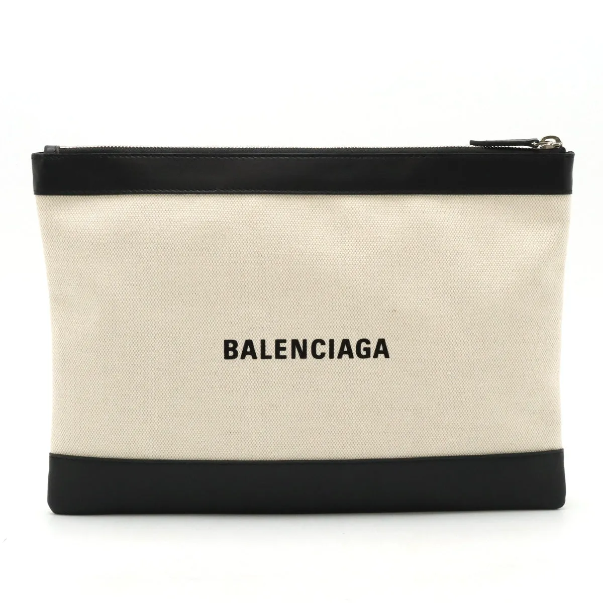 Balenciaga Canvas/Leather Clip M Clutch Bag 373834