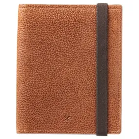 Barber Shop "Fringe" Leather Passport & Memory Card Holder (Brown)