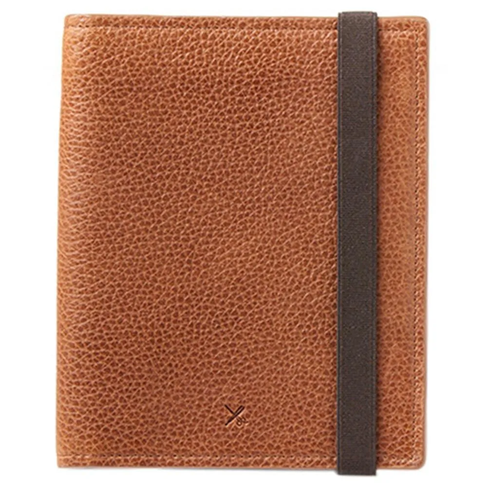 Barber Shop "Fringe" Leather Passport & Memory Card Holder (Brown)