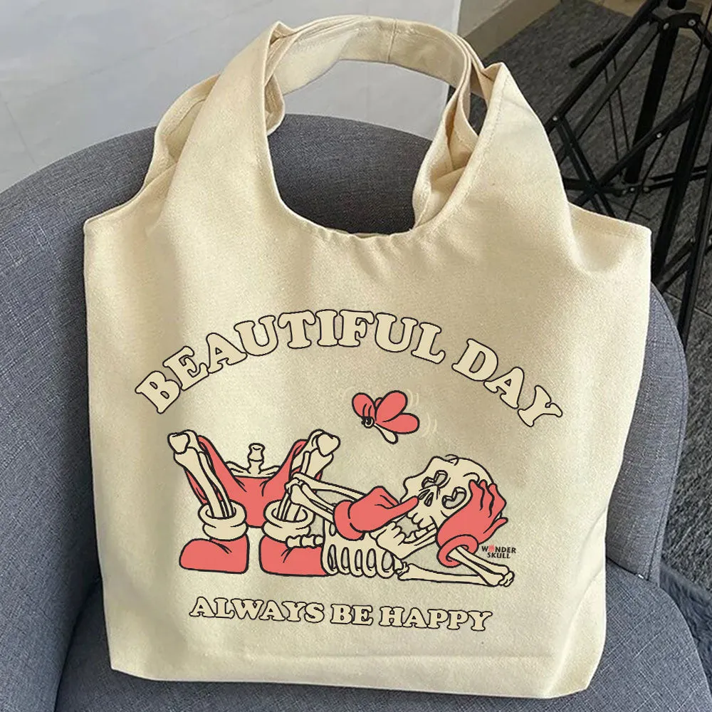 Beautiful Day Always Be Happy - Premium Tote Bag