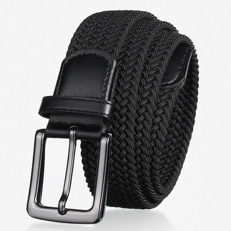 Belt Men's High-End Golf Belt Belt Youth Business Elastic Pin Buckle Belt