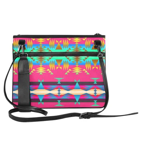 Between the Mountains Sunset Sky Slim Clutch Bag