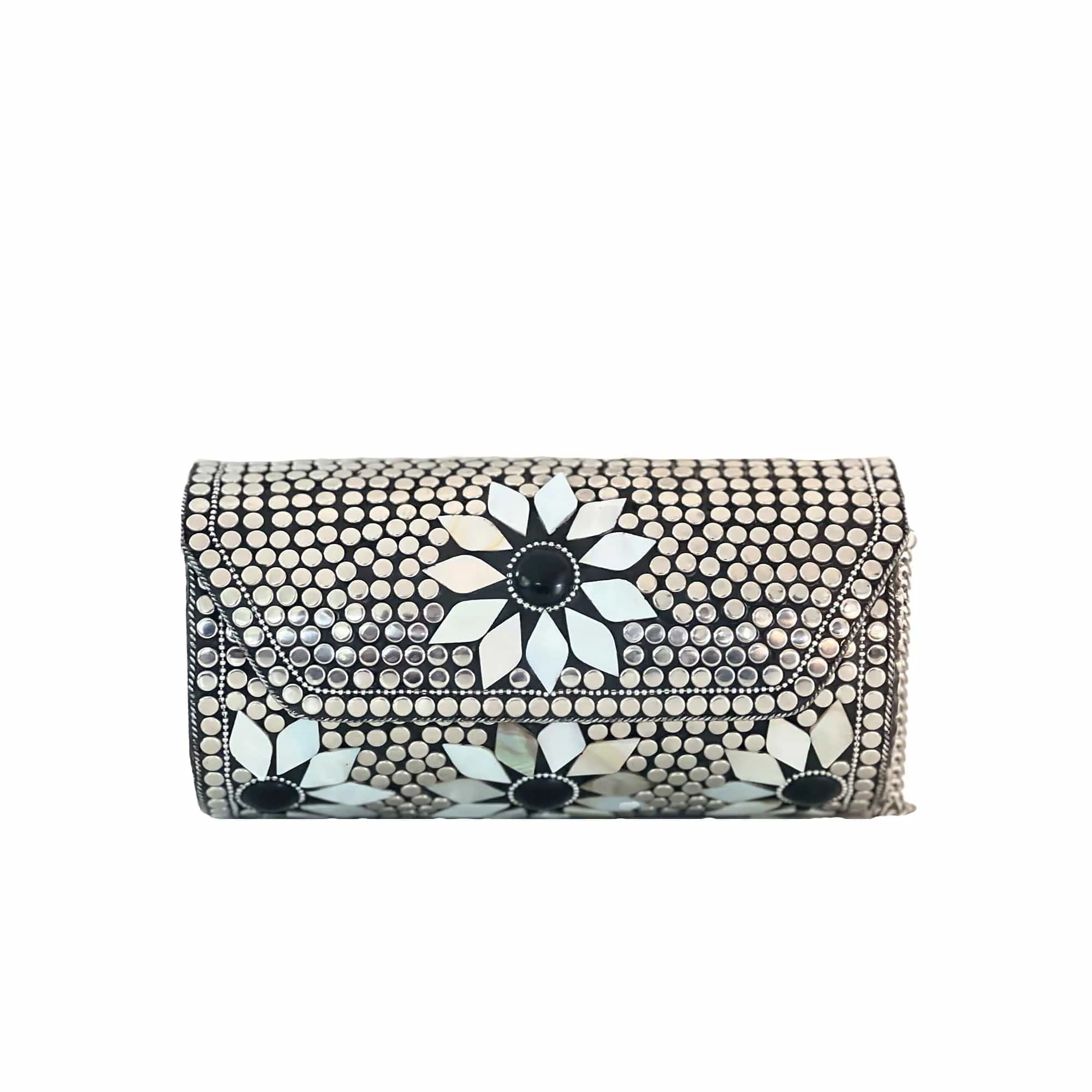 BGAIN89 Ami Mosaic Clutch With Chain Strap