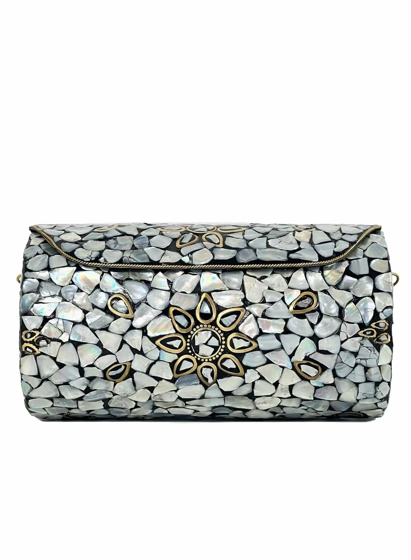 BGAIN89 Ami Mosaic Clutch With Chain Strap