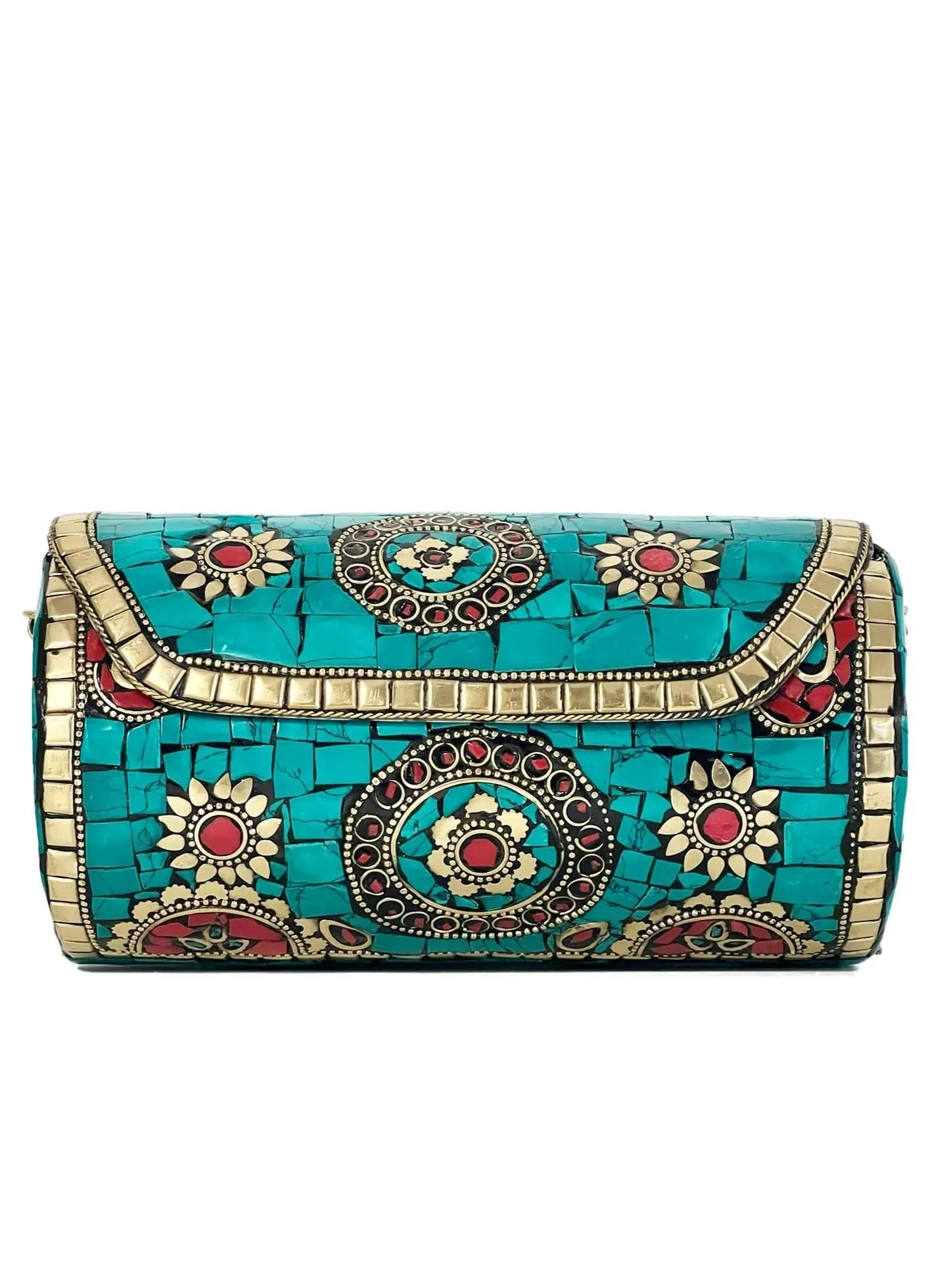 BGAIN89 Ami Mosaic Clutch With Chain Strap