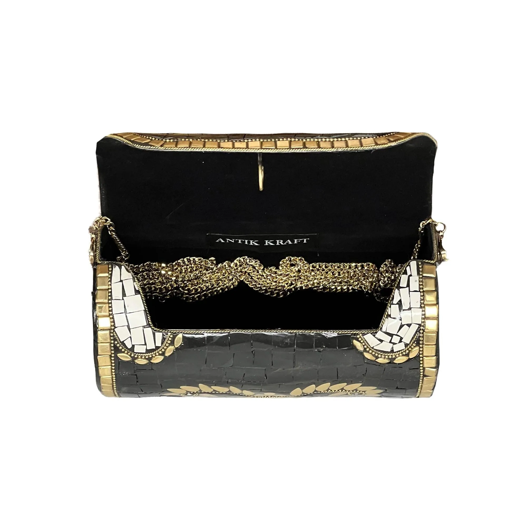 BGAIN89 Ami Mosaic Clutch With Chain Strap