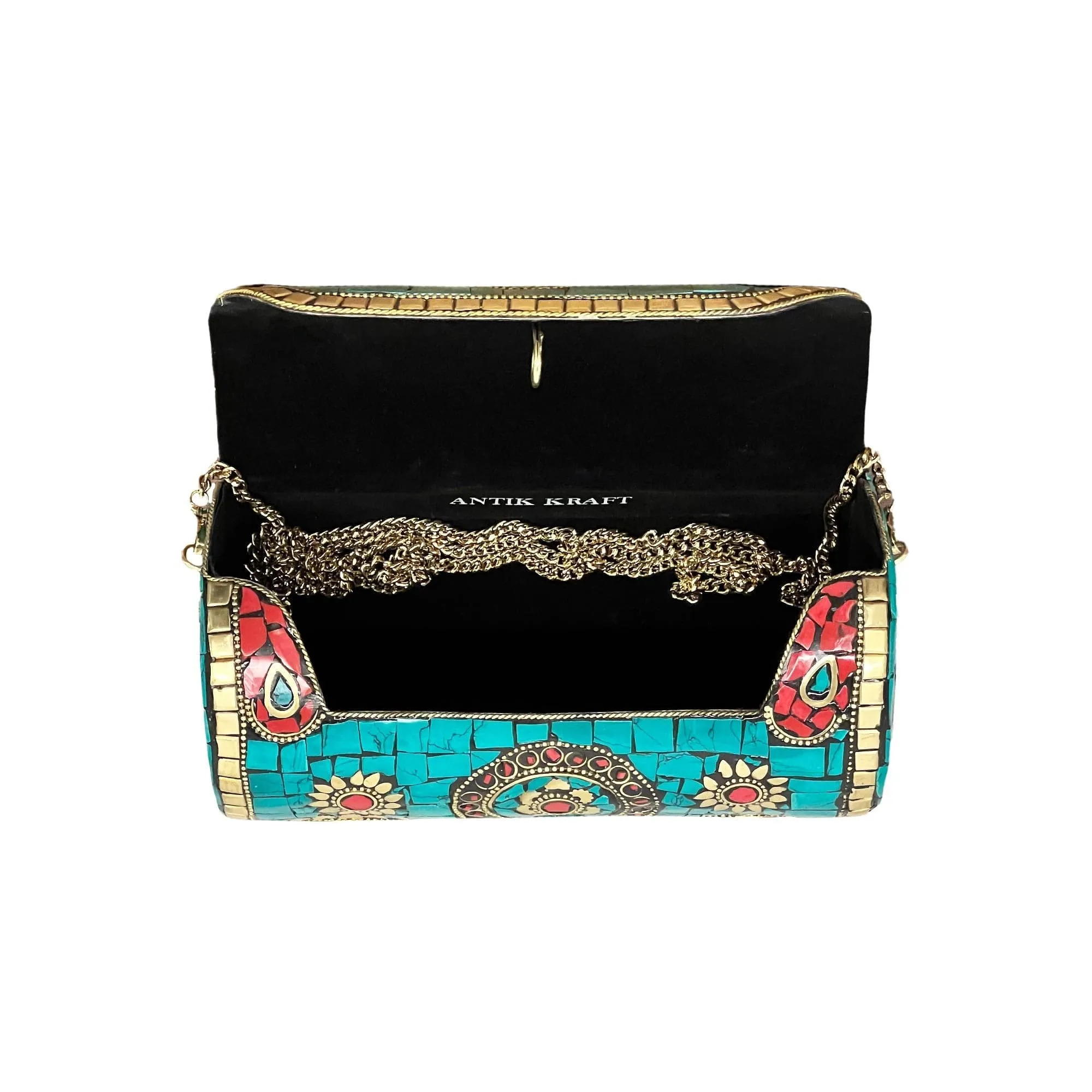 BGAIN89 Ami Mosaic Clutch With Chain Strap