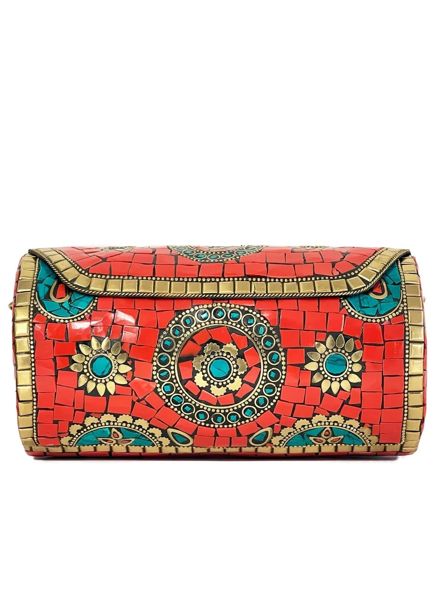 BGAIN89 Ami Mosaic Clutch With Chain Strap