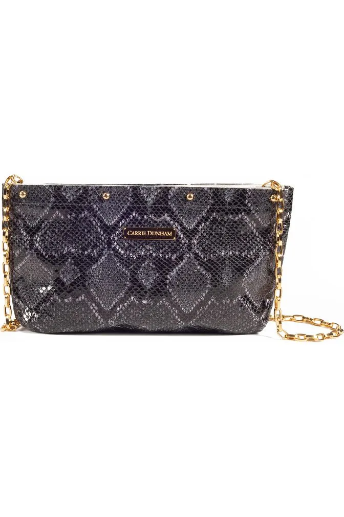 Black & Lavender Python Clutch Cover