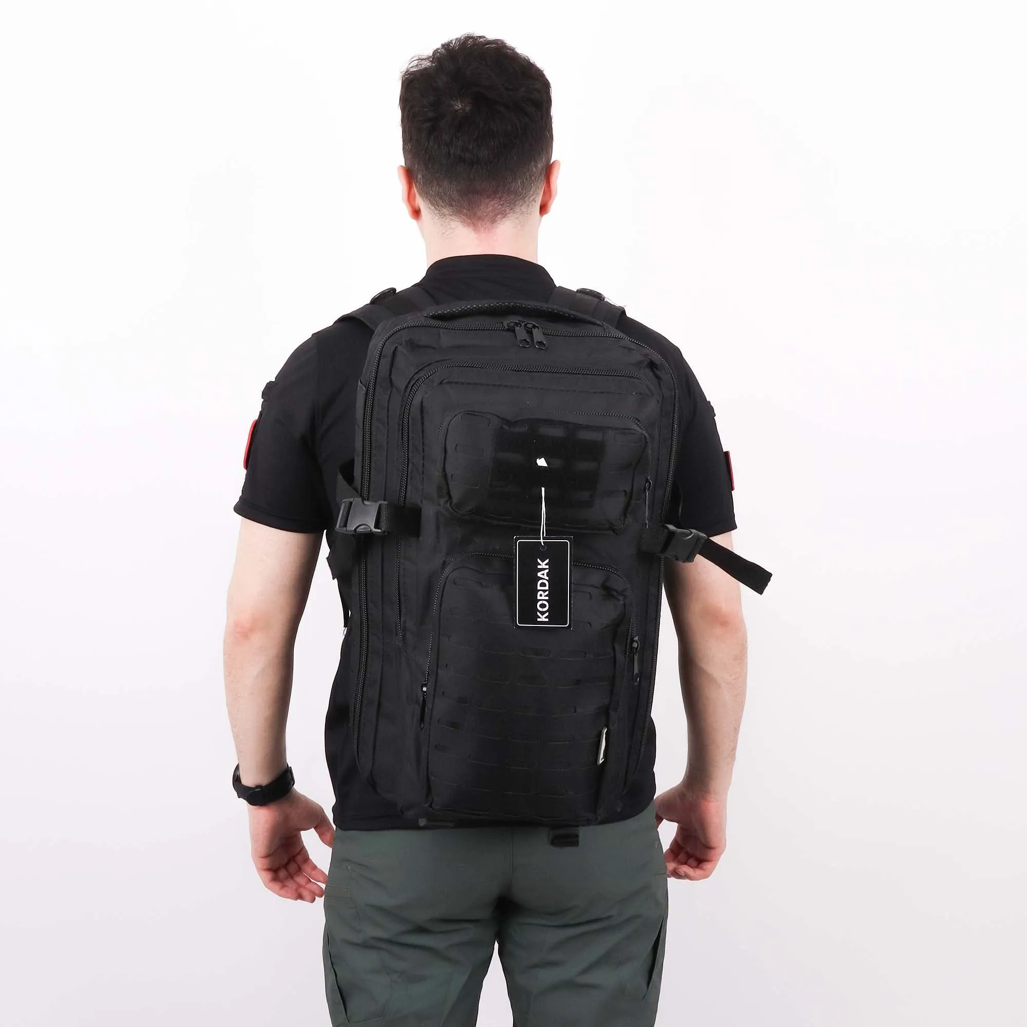 Black Laser Cut Outdoor Bag - 45 Liter Bag