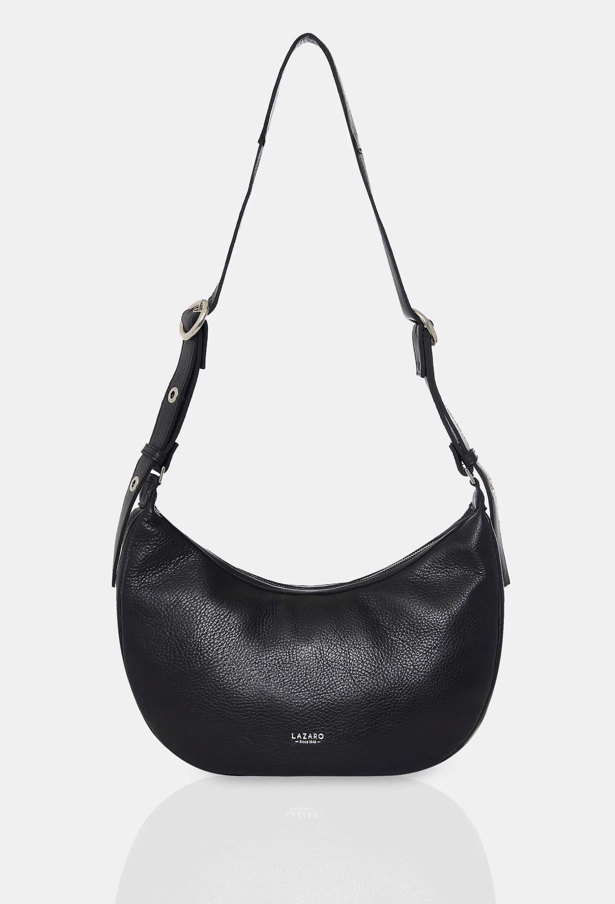 Black Leather Crossbody Bag Himalaya