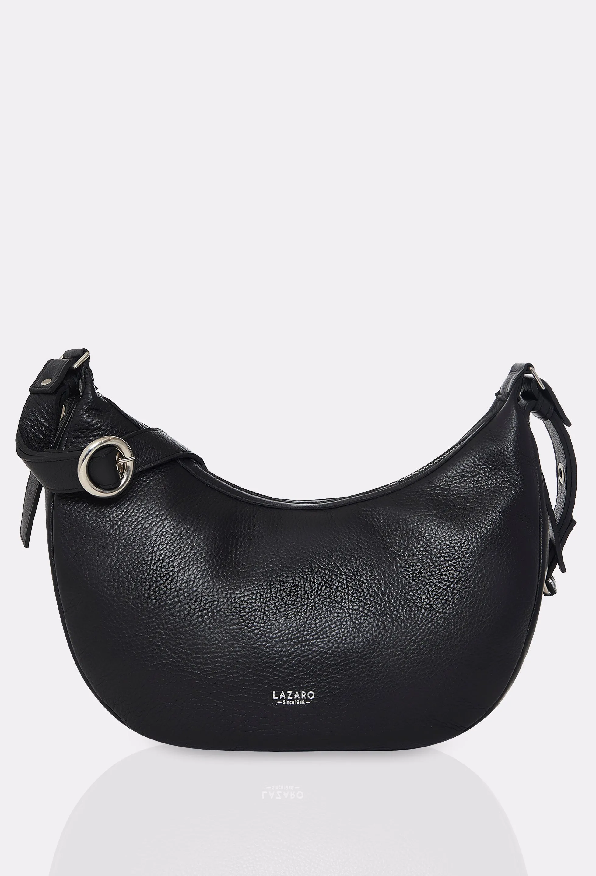 Black Leather Crossbody Bag Himalaya