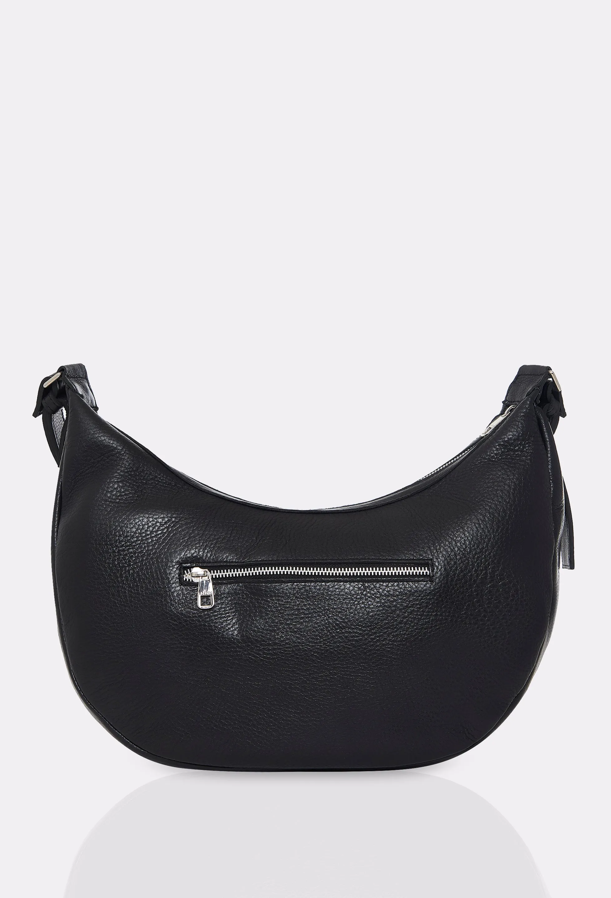 Black Leather Crossbody Bag Himalaya