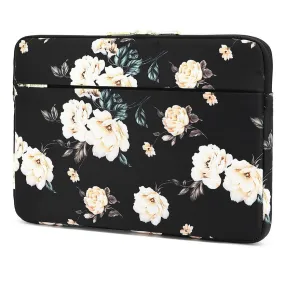 Black Peony Shockproof Notebook Bag Sleeve Case For MacBook Air Pro Laptop Bag