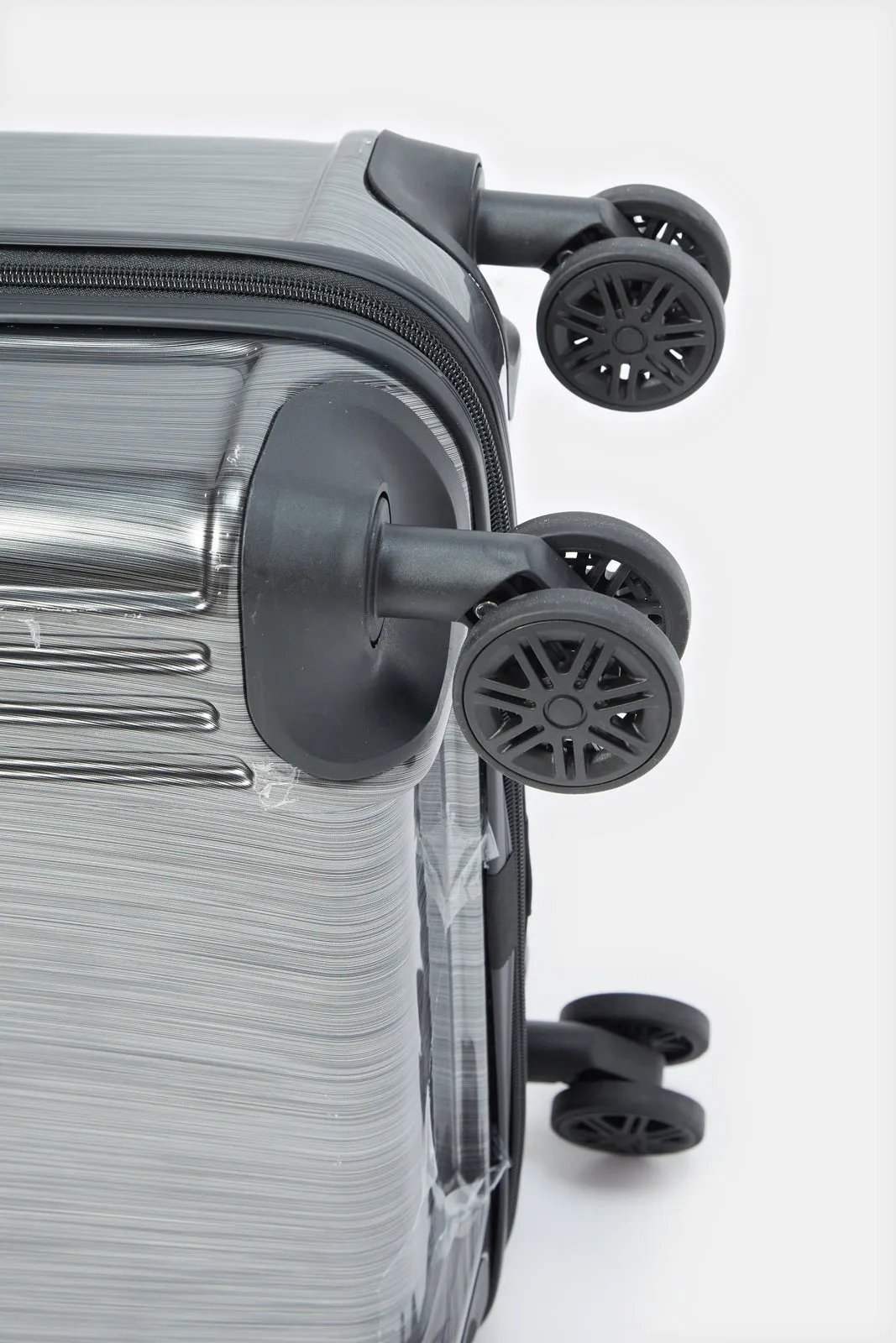 Black Textured Trolley Luggage Trolley (28 Inch)