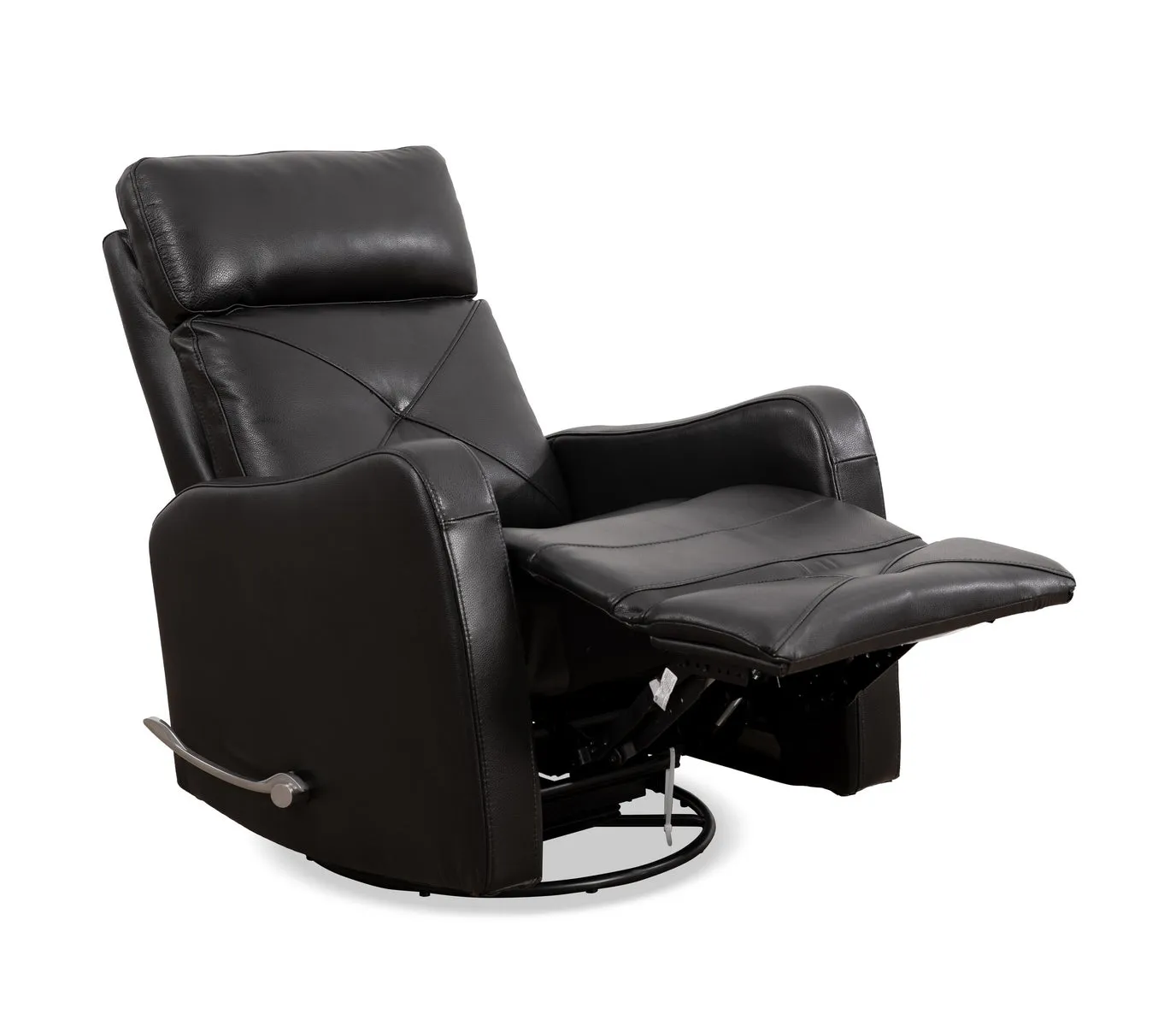 Blackberry Bliss Swivel Leather Recliner