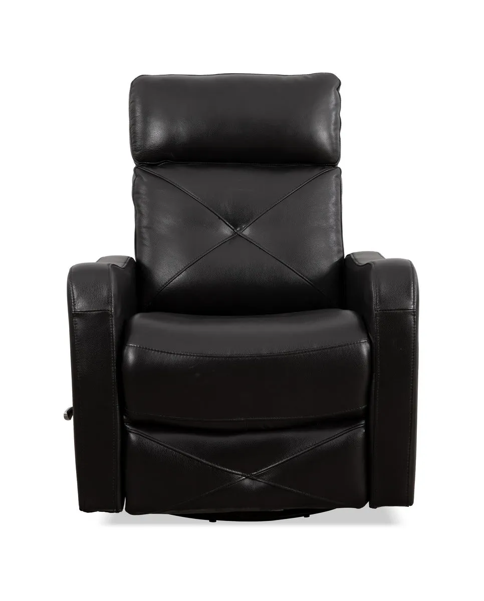 Blackberry Bliss Swivel Leather Recliner