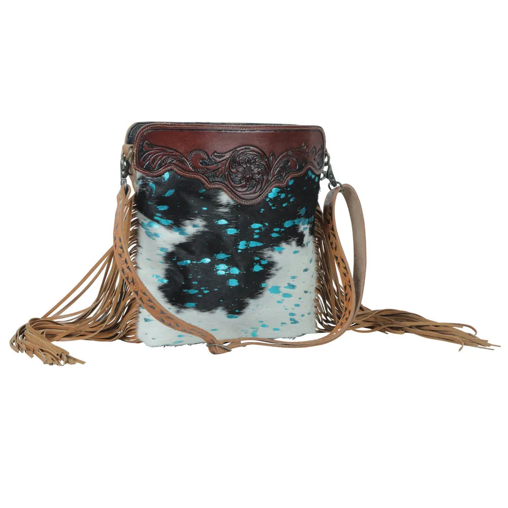 Blue moon Hand-Tooled Bag