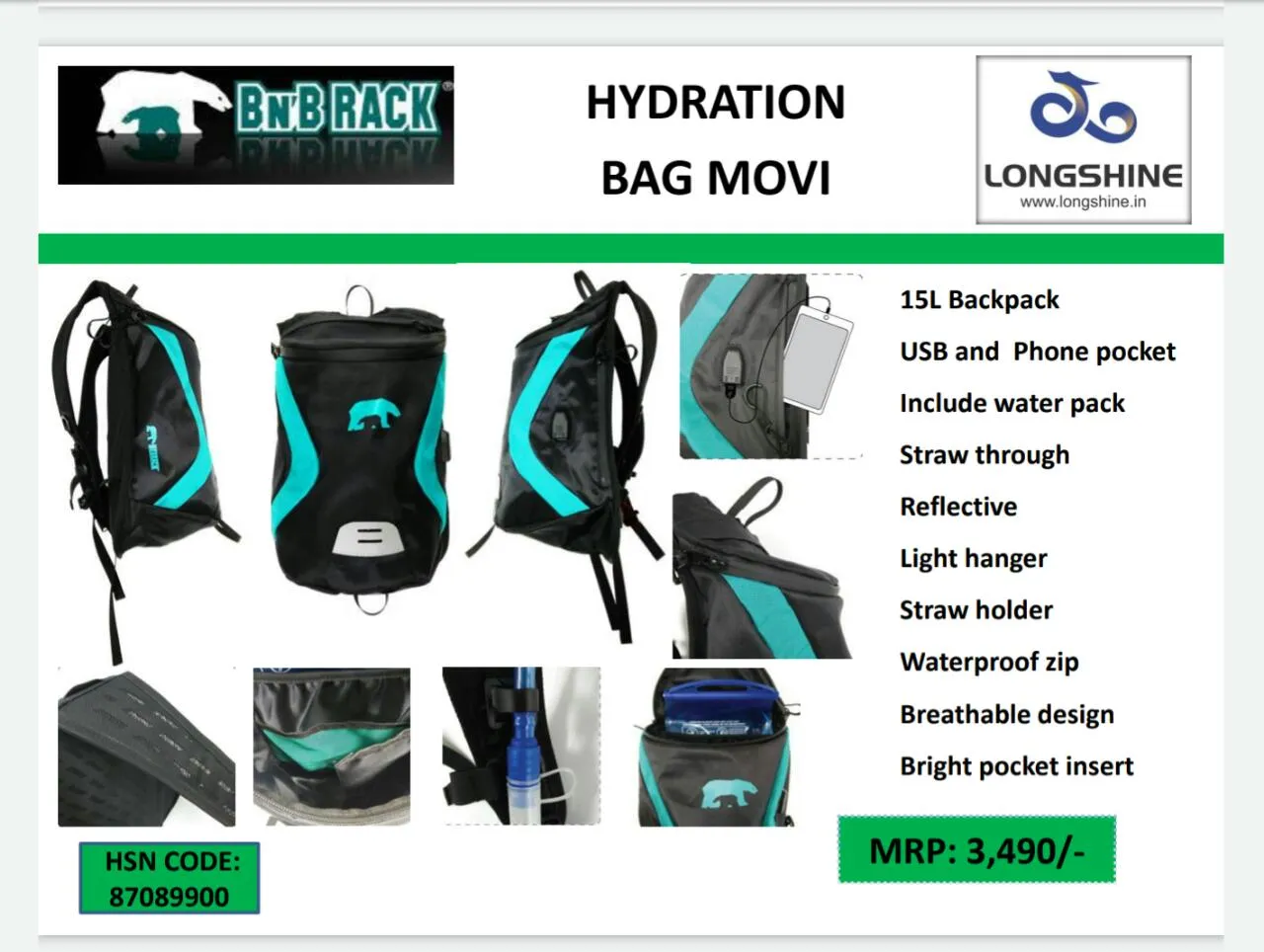 BNB Hydration Bag Moving