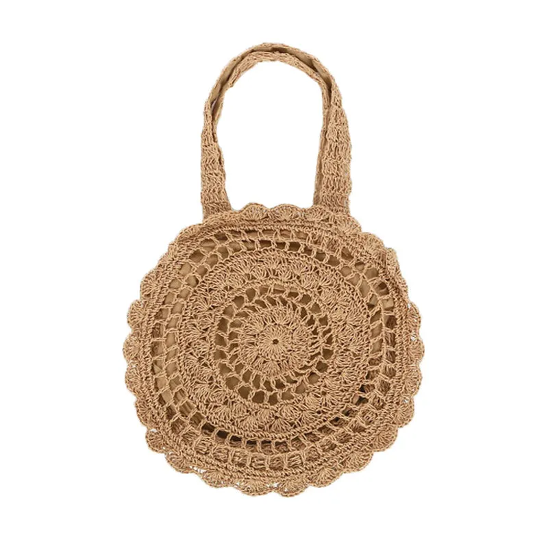 Bohemian Crisscross Hollow Out Straw Shoulder Bag