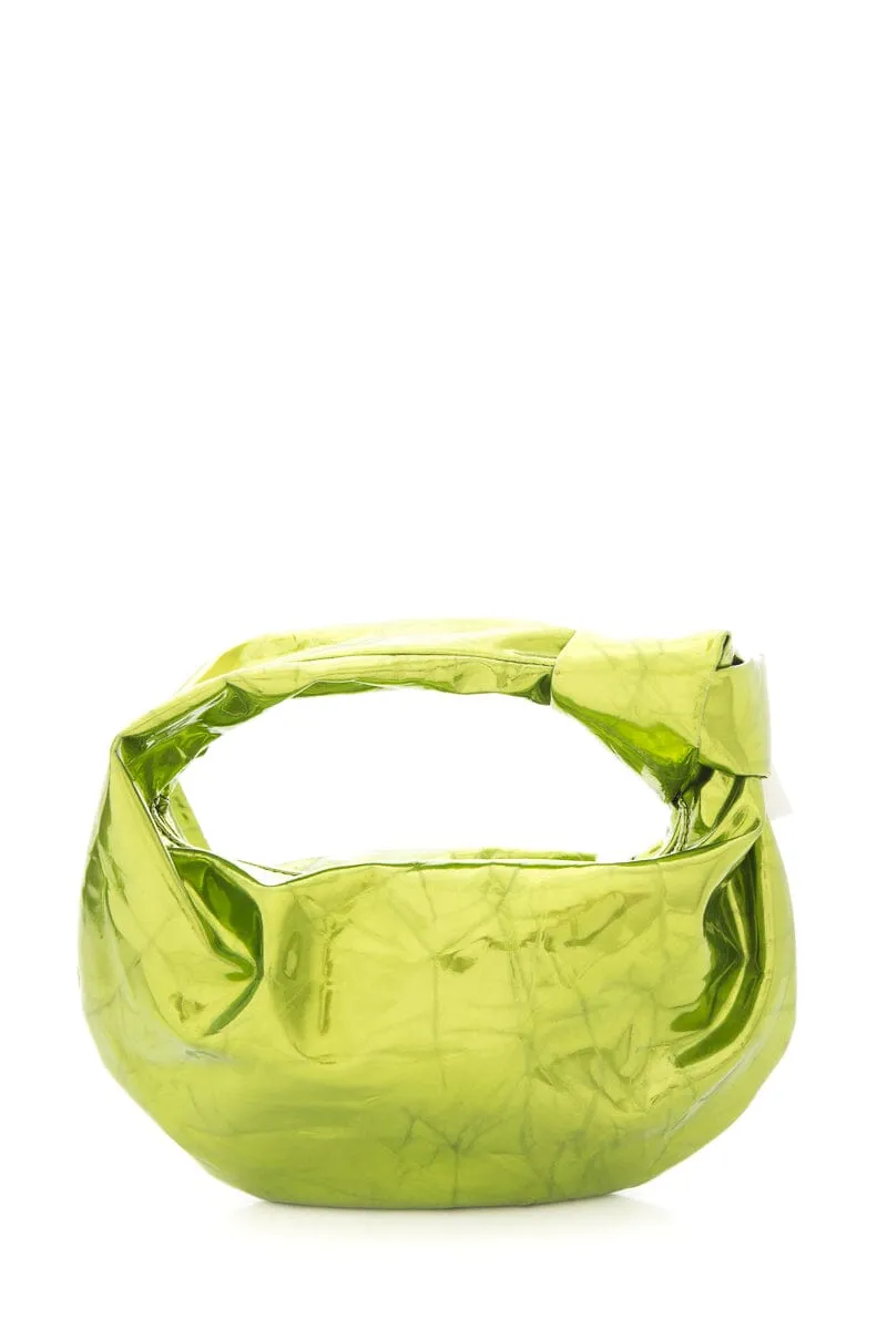 Bottega Veneta Green Jody Crinkle Leather Handbag