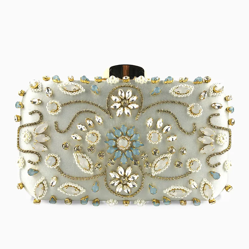 Braelyn Bead Embroidered Clutch Bag