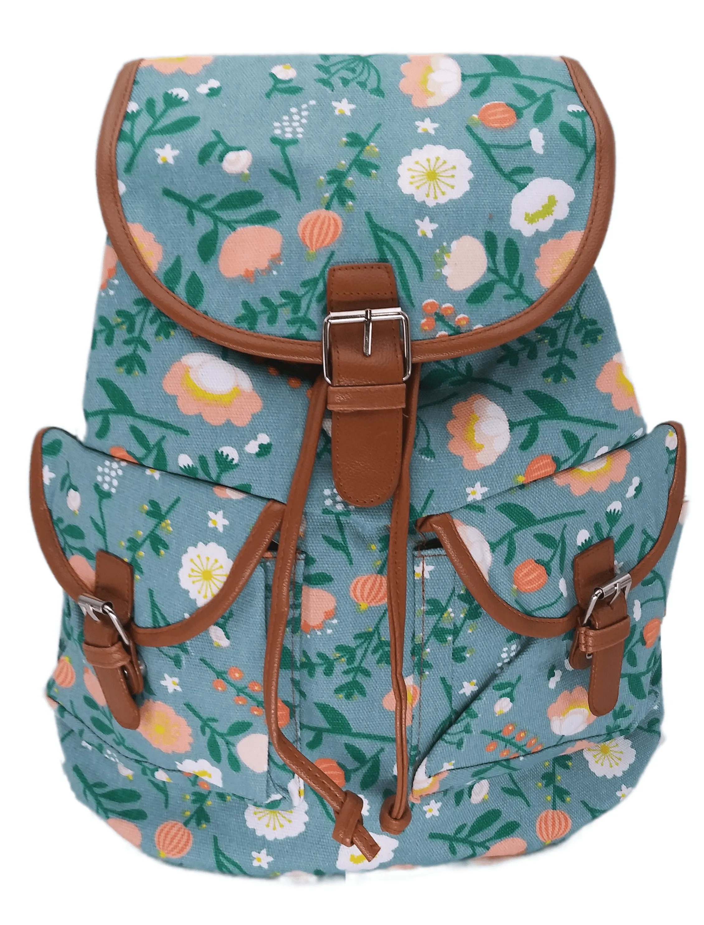 Bravo! Backpack Rucksack Drawstring (Daisy, Aqua)