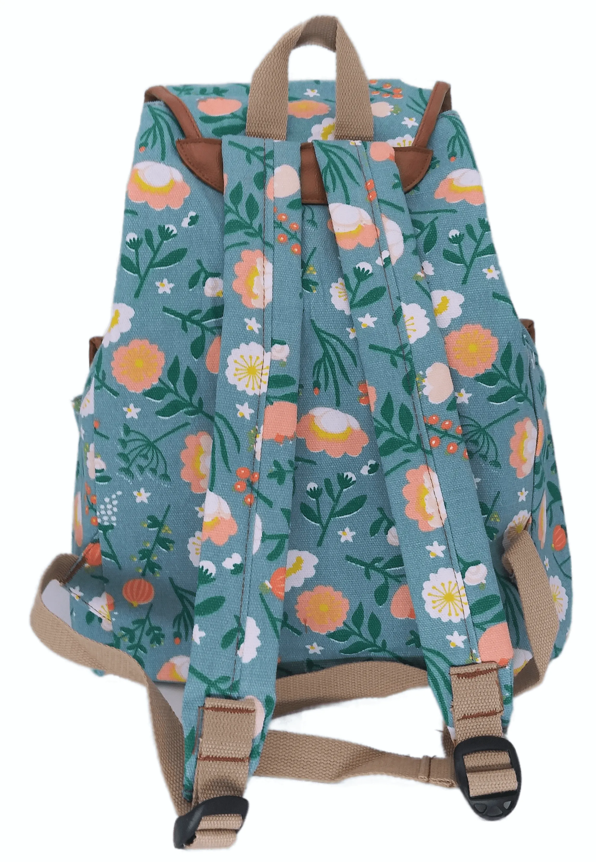 Bravo! Backpack Rucksack Drawstring (Daisy, Aqua)