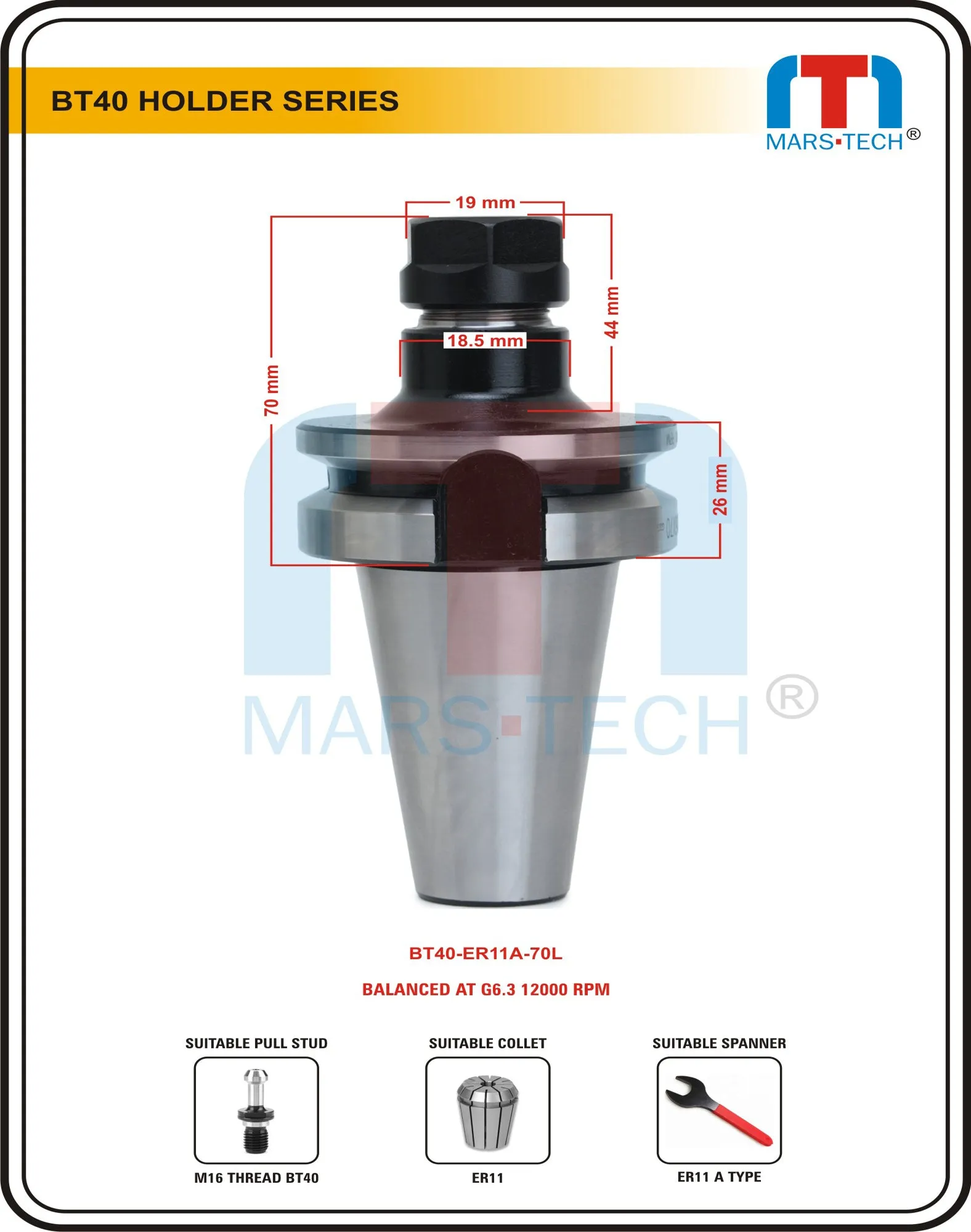 BT40 ER11A Collet chuck-70L,100L,150L