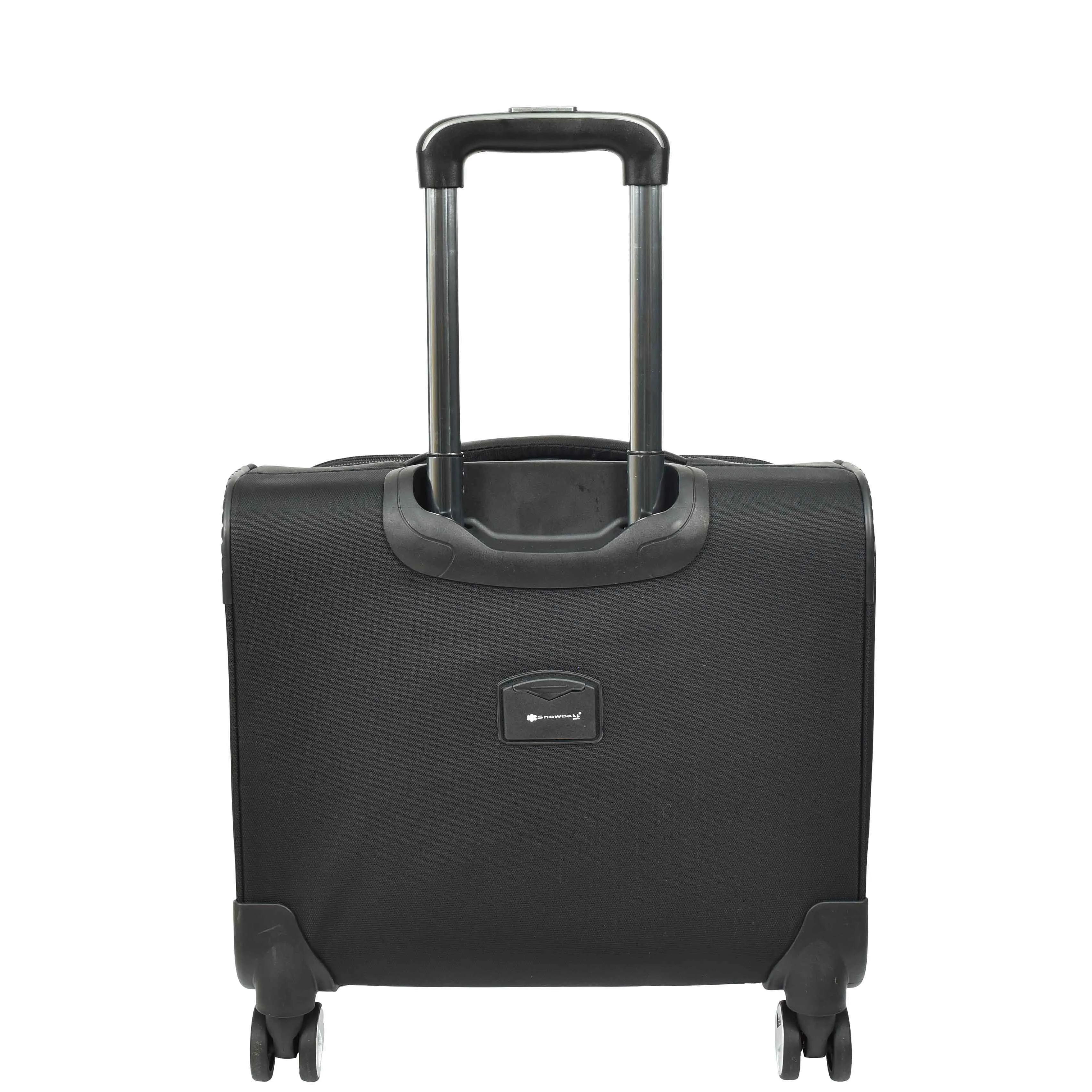 Business Organiser Office Travel Pilot Case 4 Wheeled Bag Black Troy