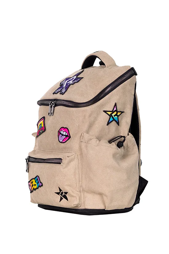 Camel Rebel Hero Backpack with Patches