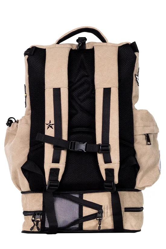 Camel Rebel Hero Backpack with Patches