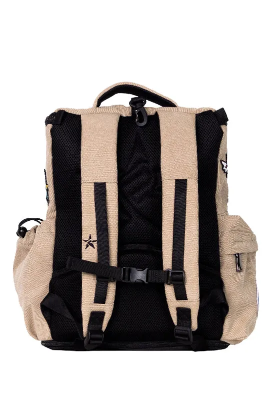 Camel Rebel Hero Backpack with Patches