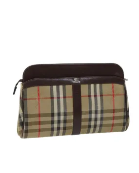 Canvas Nova Check Clutch Bag with Accessories - Pre-owned