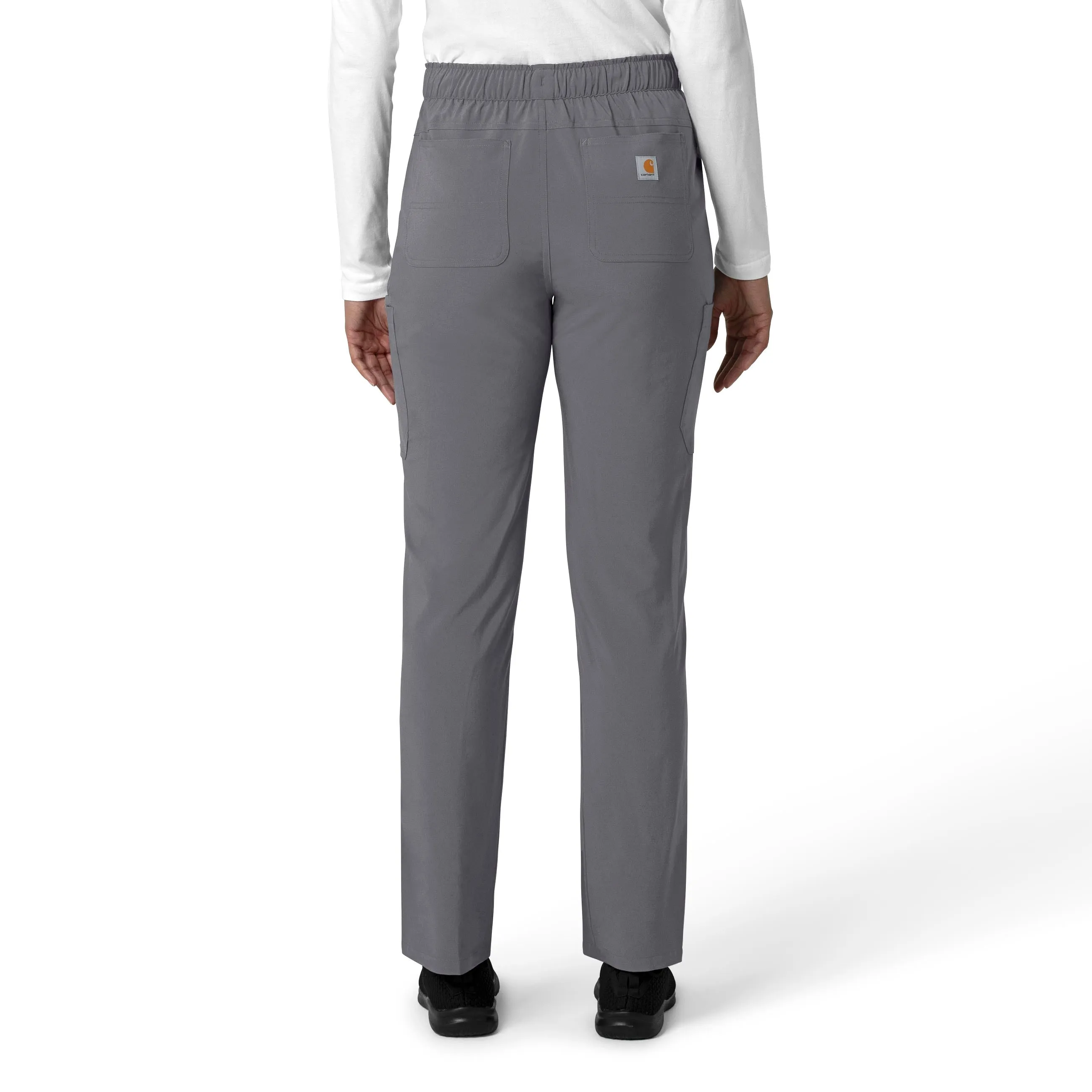 Carhartt Force Cross-Flex Women's Straight Leg Cargo Scrub Pant - Pewter